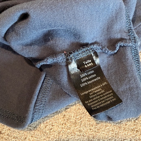 Zadig & Voltaire Girls Size 8 “I want more Rock & Roll” long sleeve blue shirt - Picture 9 of 10